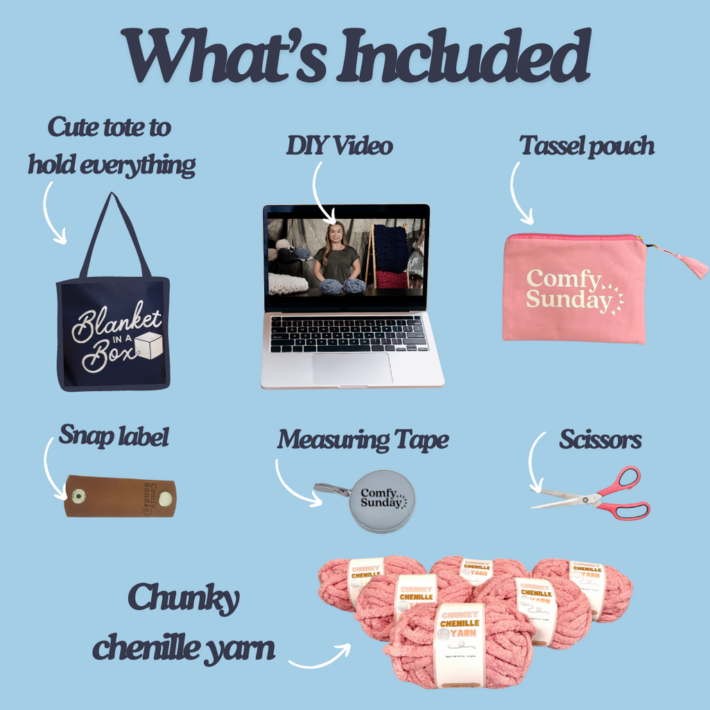 DIY Chunky Knit Blanket Kit - Make Your Own Cozy Blanket