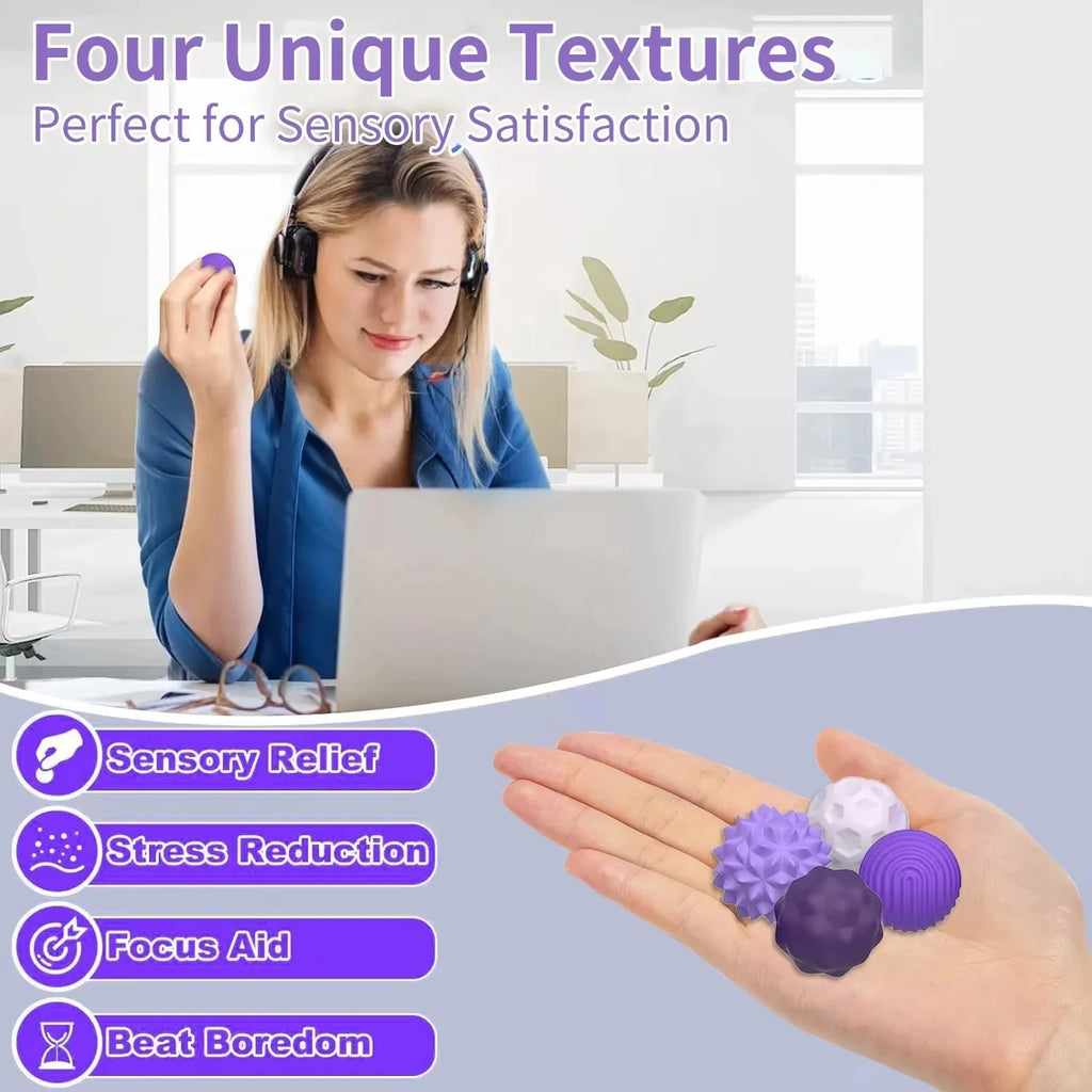 Magnetic Sensory Fidget Balls | Textured Stress Relief Set