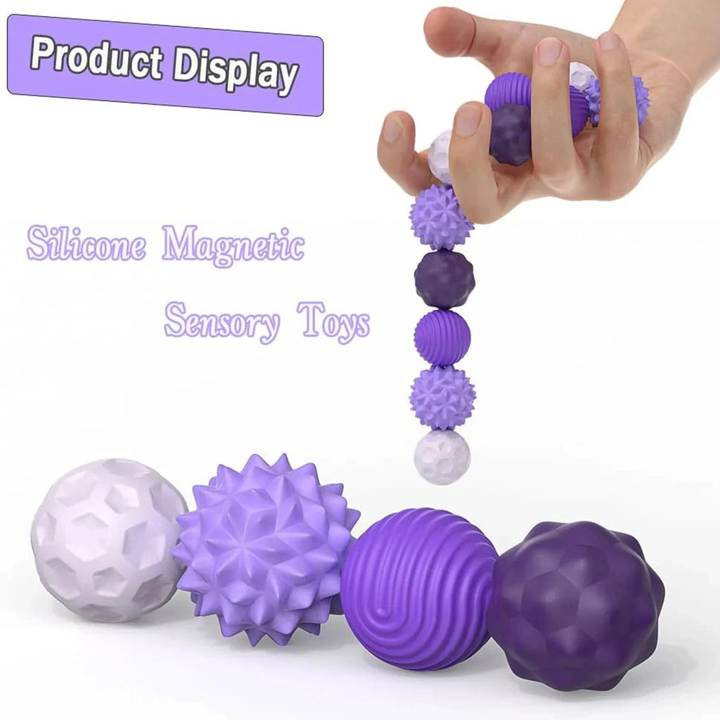 Magnetic Sensory Fidget Balls | Textured Stress Relief Set