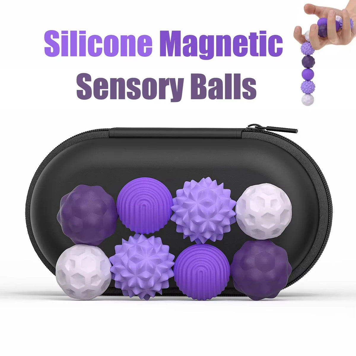 Magnetic Sensory Fidget Balls | Textured Stress Relief Set