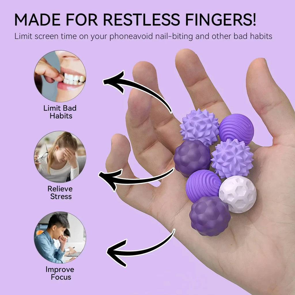 Magnetic Sensory Fidget Balls | Textured Stress Relief Set