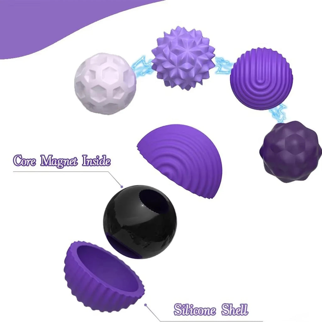 Magnetic Sensory Fidget Balls | Textured Stress Relief Set